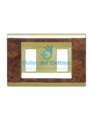 Fab Elettrica 2582/RO Placa clic abs 2f.radica/oro